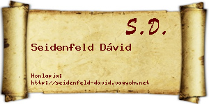Seidenfeld Dávid névjegykártya